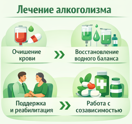 лечение алкоголизма в Холмске этапы